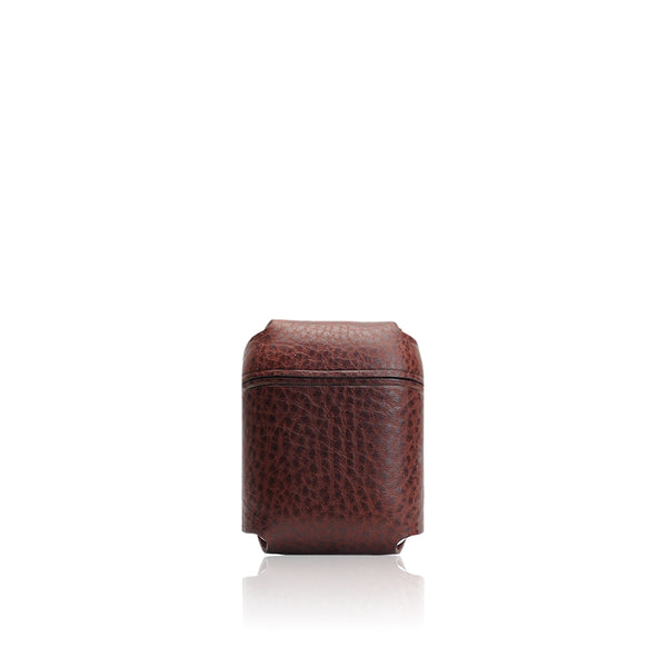 D6 Italian Minerva Box Leather AirPods Pouch Brown