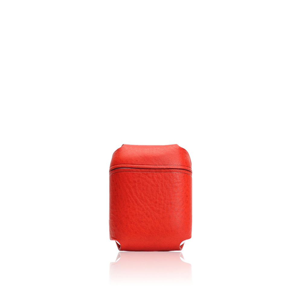 D6 Italian Minerva Box Leather AirPods Pouch Red