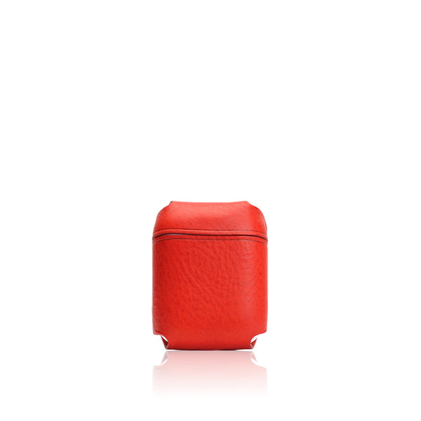 D6 Italian Minerva Box Leather AirPods Pouch Red