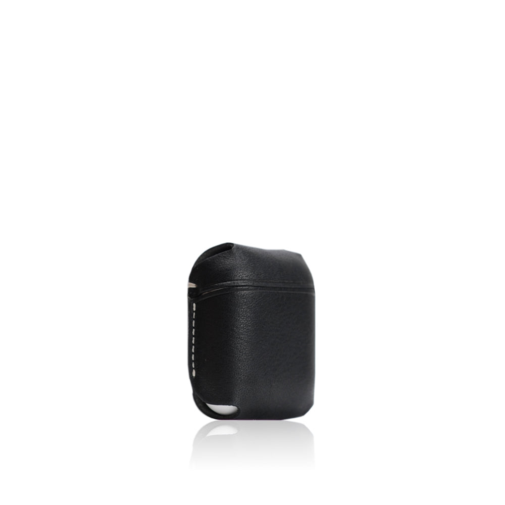 D6 Italian Minerva Box Leather AirPods Pouch Black