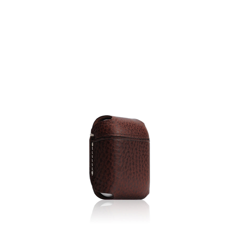 D6 Italian Minerva Box Leather AirPods Pouch Brown