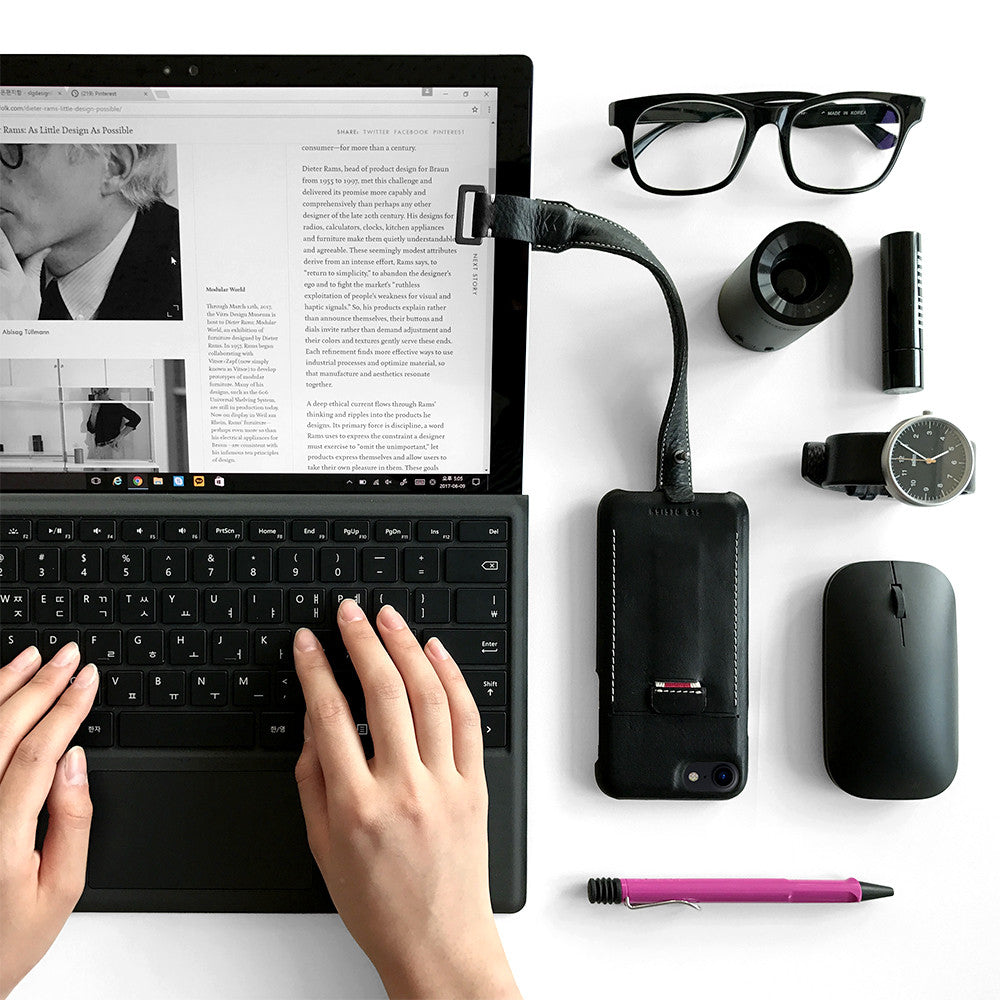 D6 Italian Minerva Box Leather Bracelet Cable Red