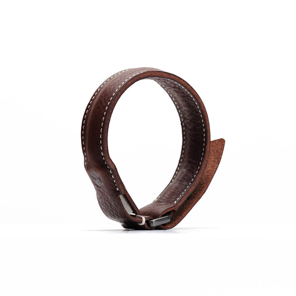 D6 Italian Minerva Box Leather Bracelet Cable Brown