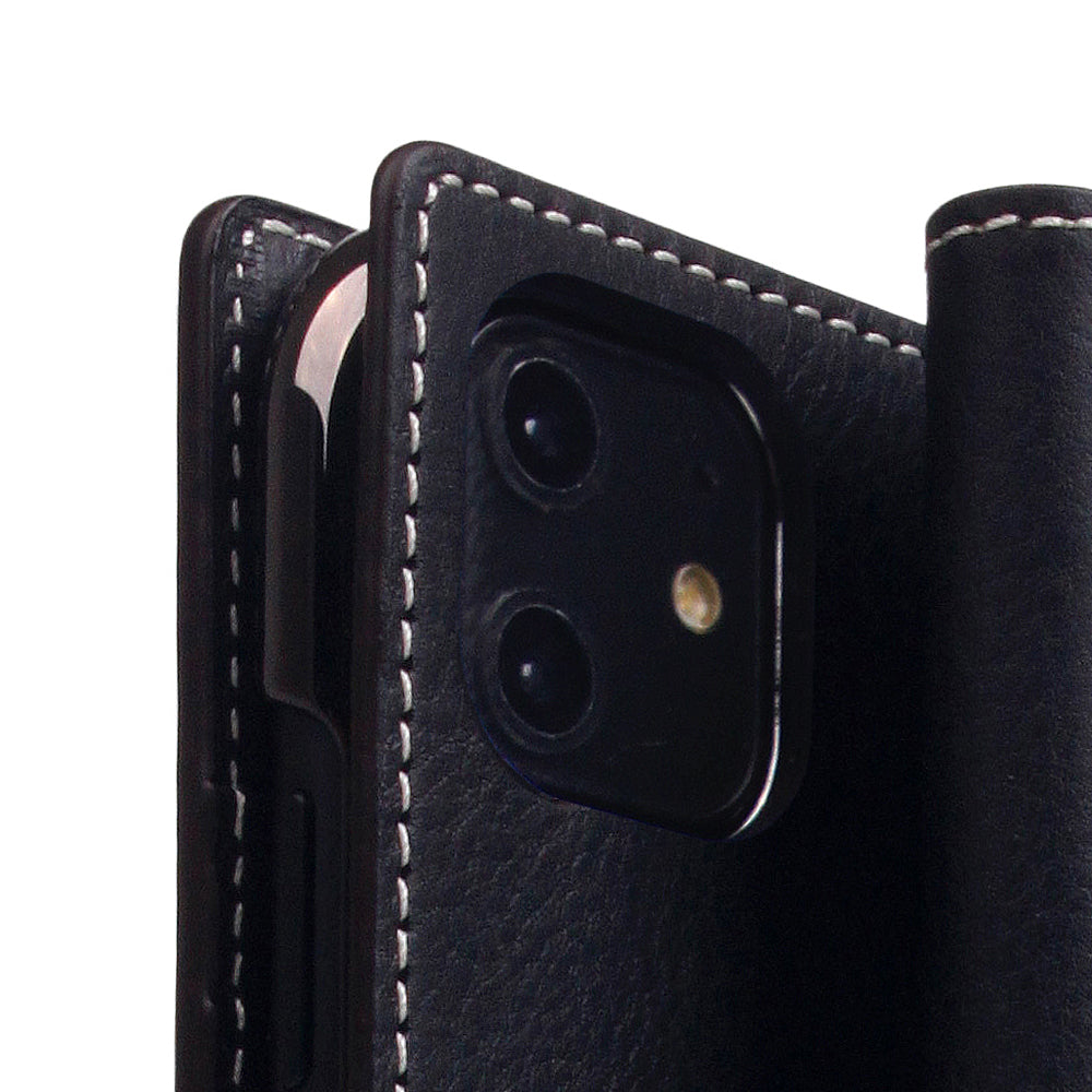 D6 Italian Minerva Box Leather Case for iPhone 11 Black