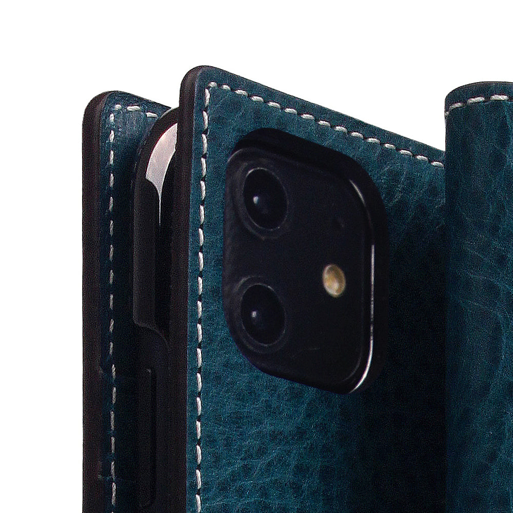 D6 Italian Minerva Box Leather Case for iPhone 11 Blue