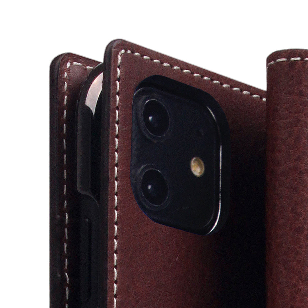 D6 Italian Minerva Box Leather Case for iPhone 11 Brown