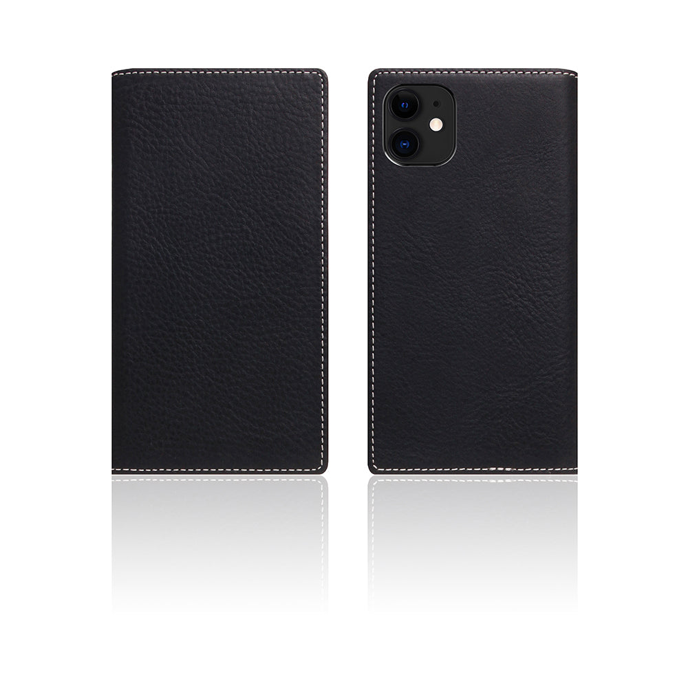 D6 Italian Minerva Box Leather Case for iPhone 11 Black
