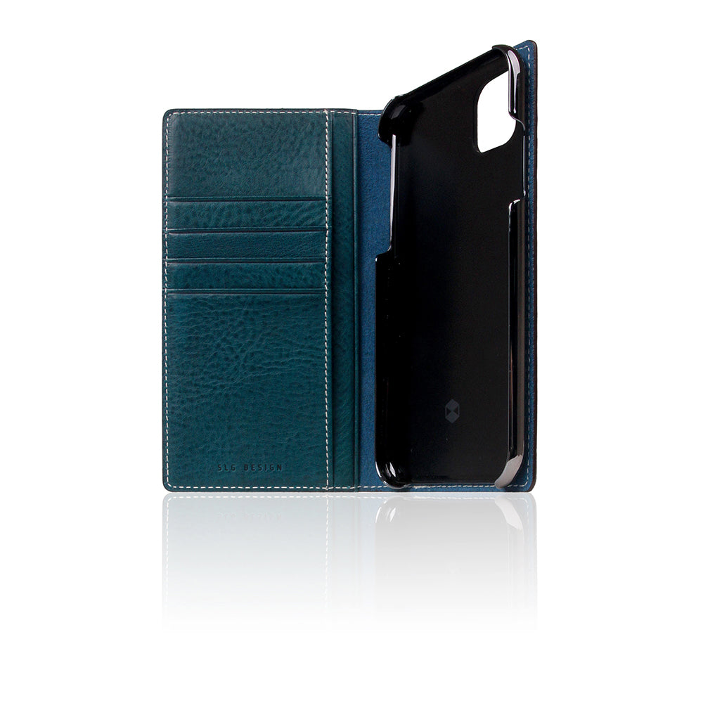 D6 Italian Minerva Box Leather Case for iPhone 11 Blue