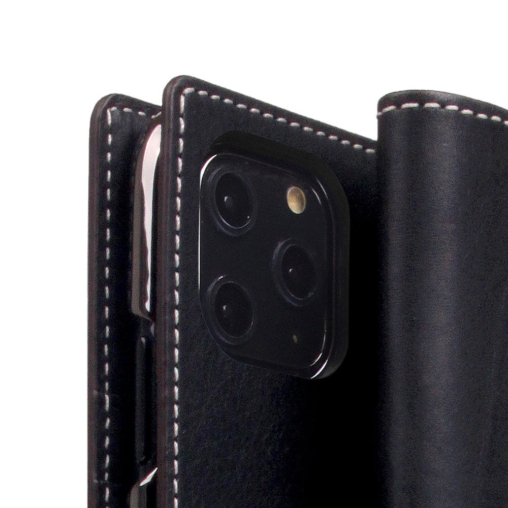 D6 Italian Minerva Box Leather Case for iPhone 11 Pro Black