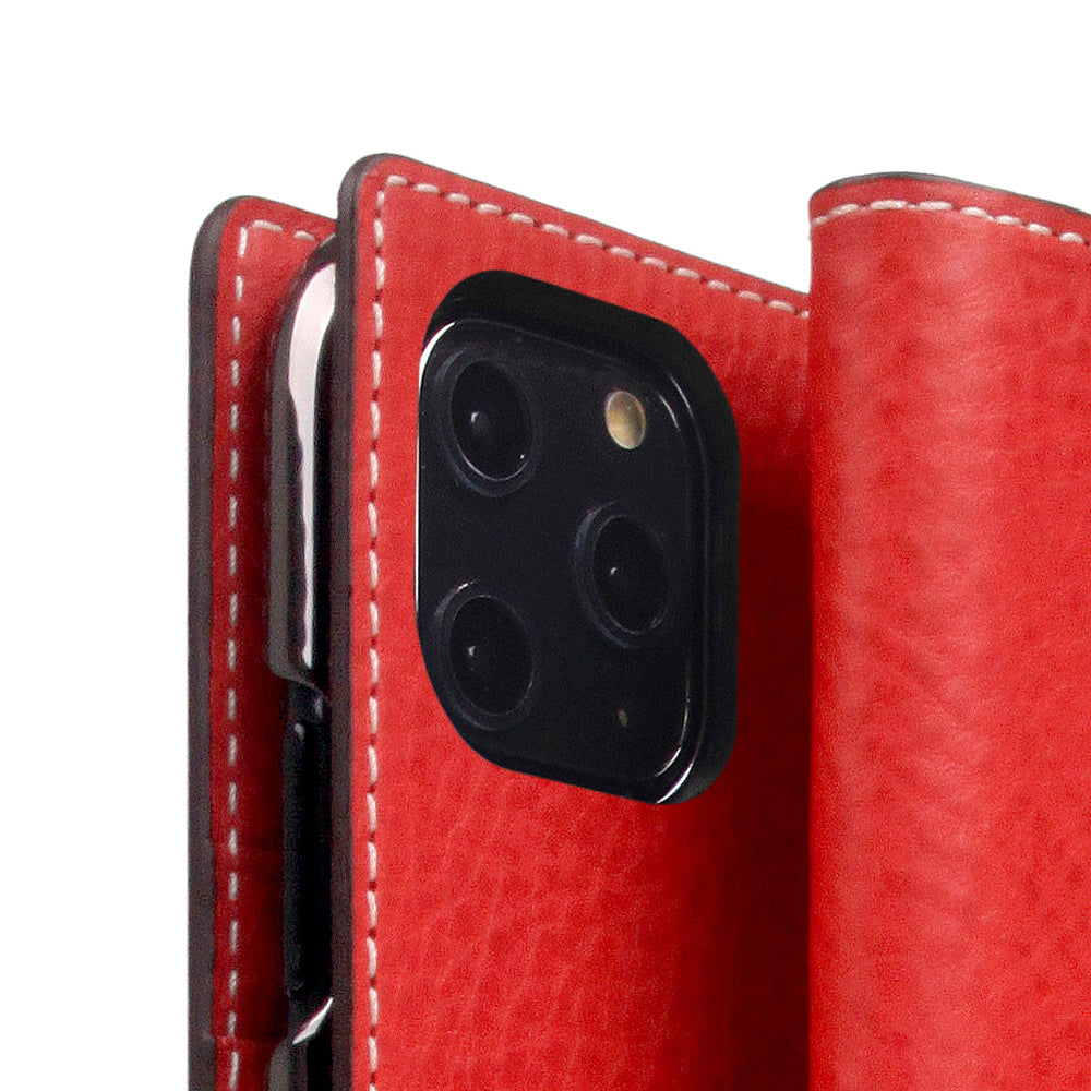 D6 Italian Minerva Box Leather Case for iPhone 11 Pro Red