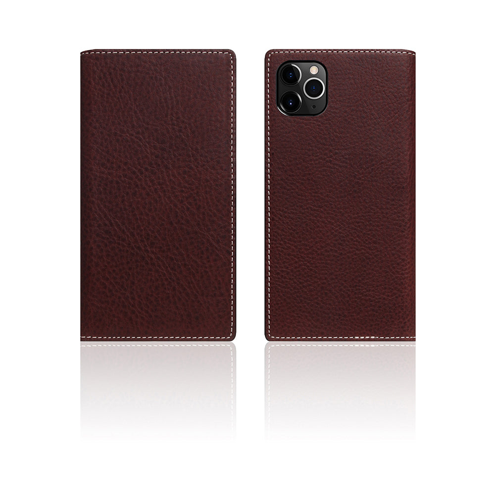 D6 Italian Minerva Box Leather Case for iPhone 11 Pro Brown