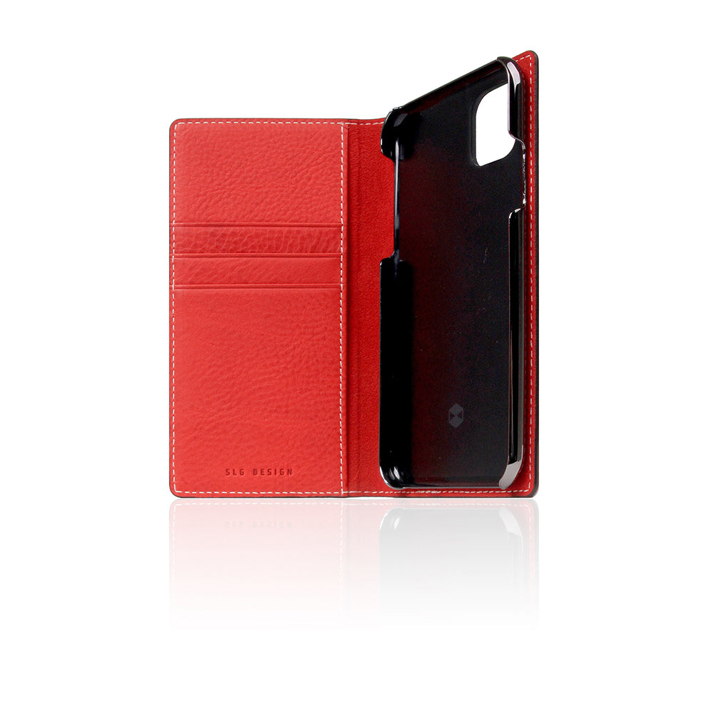 D6 Italian Minerva Box Leather Case for iPhone 11 Pro Red