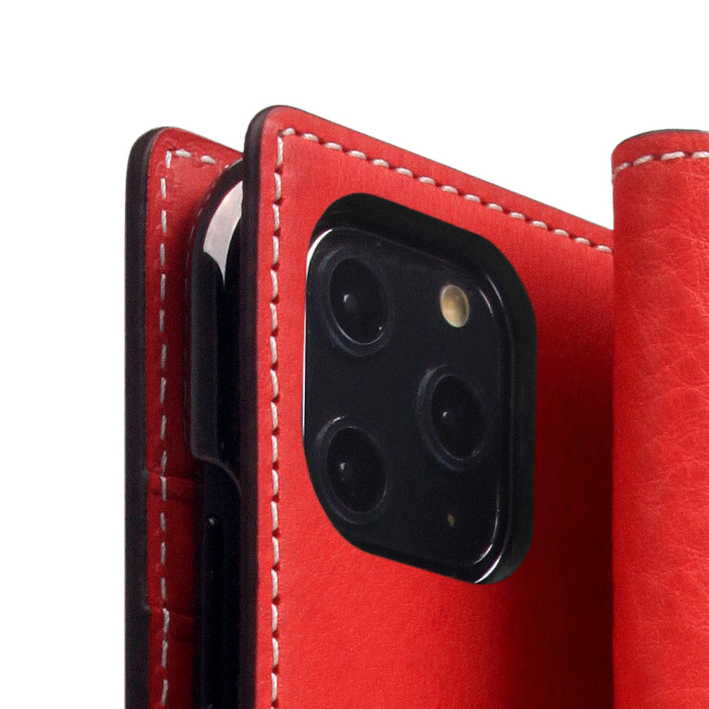 D6 Italian Minerva Box Leather Case for iPhone 11 Pro Max Red
