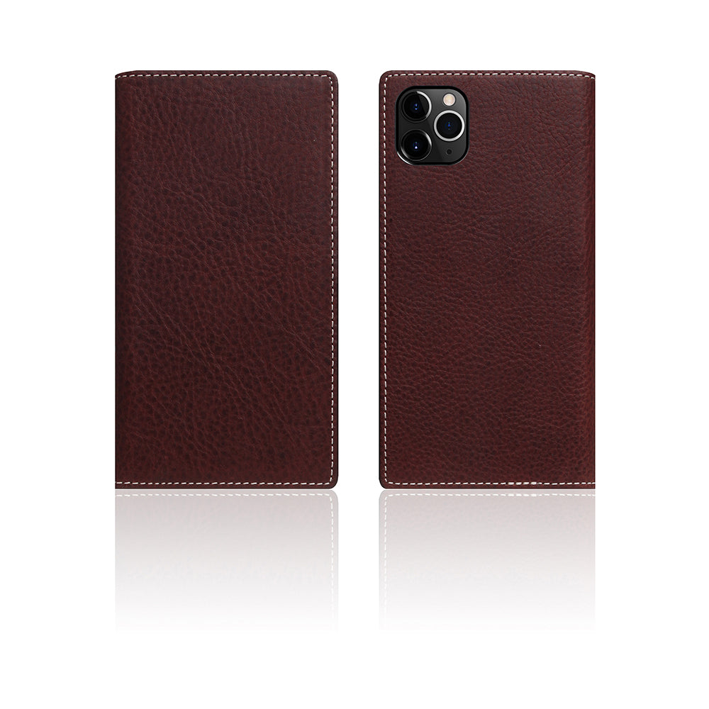 D6 Italian Minerva Box Leather Case for iPhone 11 Pro Max Brown
