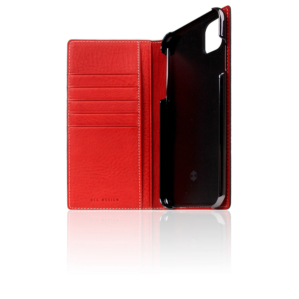 D6 Italian Minerva Box Leather Case for iPhone 11 Pro Max Red