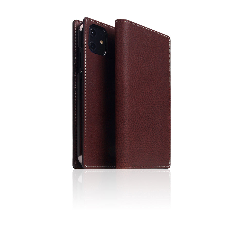 D6 Italian Minerva Box Leather Case for iPhone 11 Brown