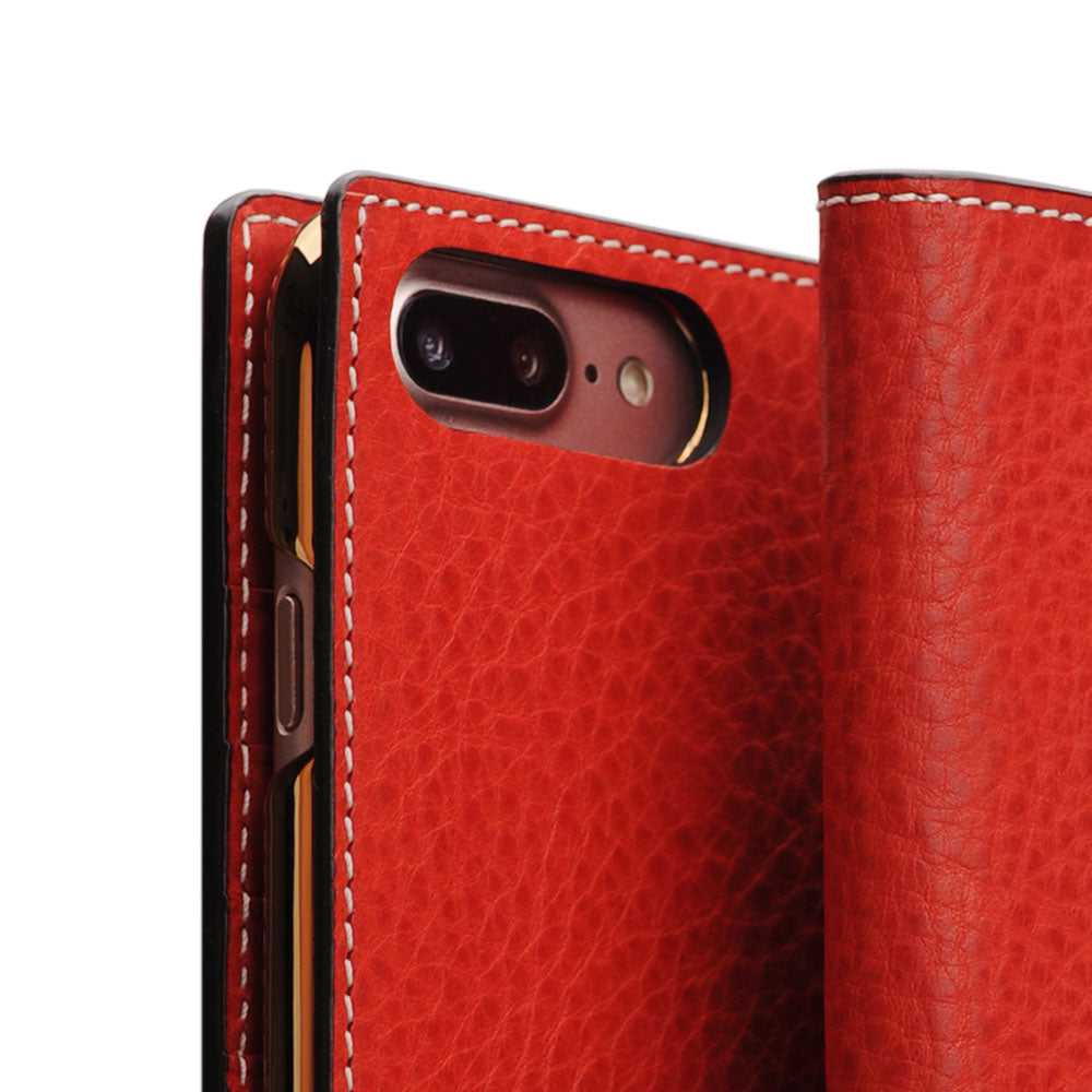 D6 Italian Minerva Box Leather Diary Case for iPhone 8 Plus / 7 Plus (Red)