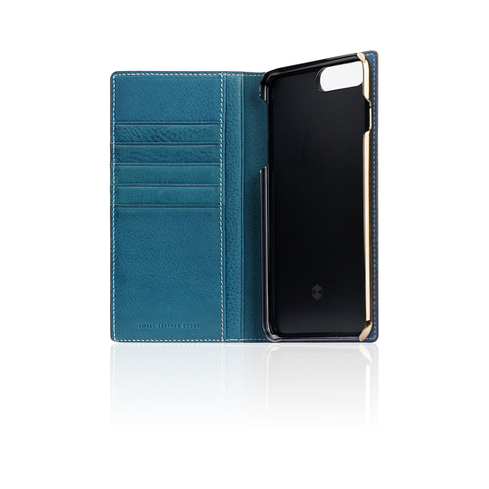 D6 Italian Minerva Box Leather Case for iPhone 8 Plus / 7 Plus Blue