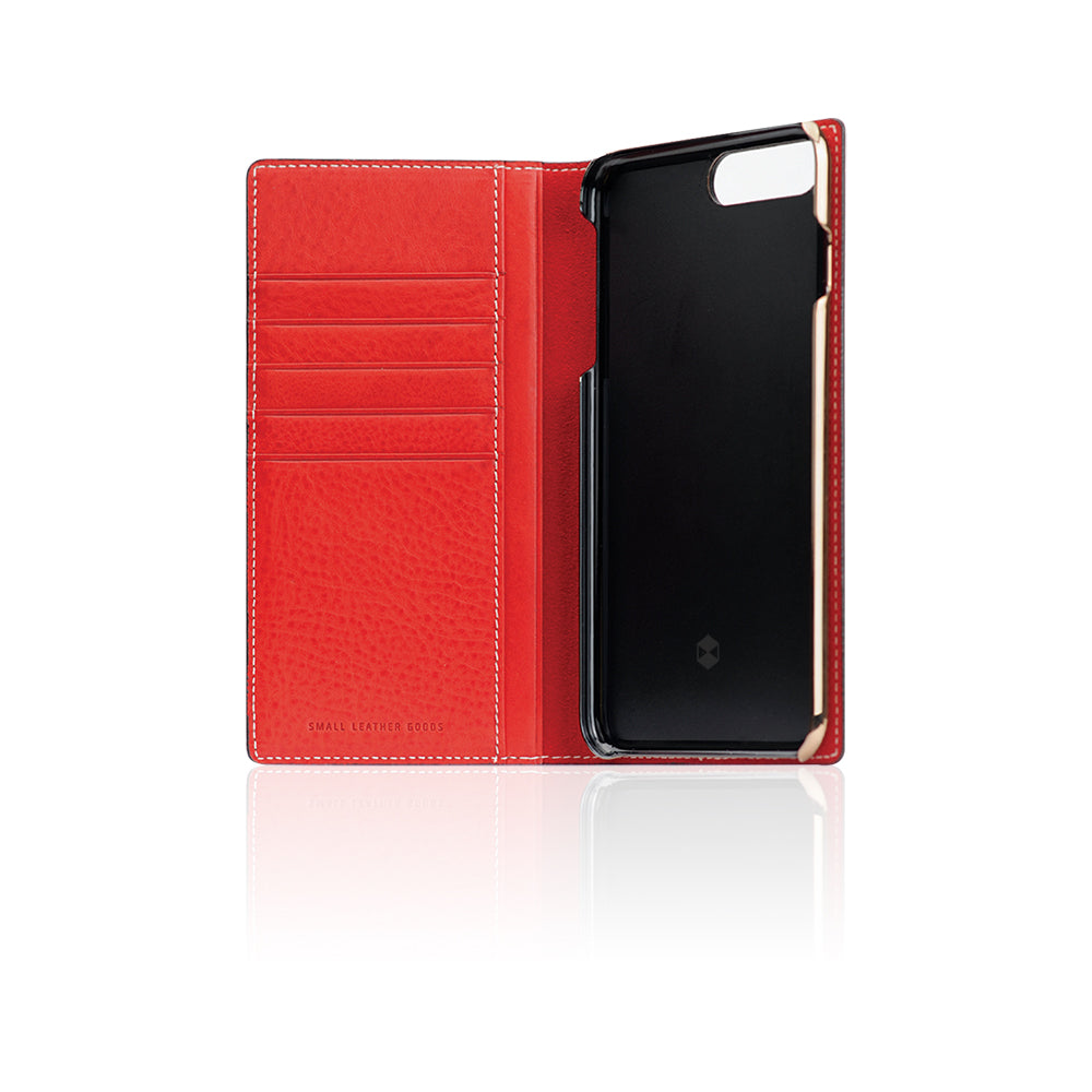 D6 Italian Minerva Box Leather Diary Case for iPhone 8 Plus / 7 Plus (Red)