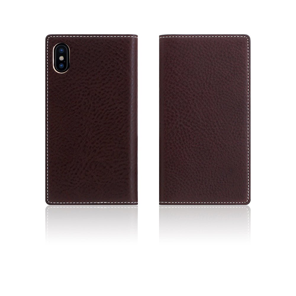 D6 Italian Minerva Box Leather Case for iPhone X / XS Brown