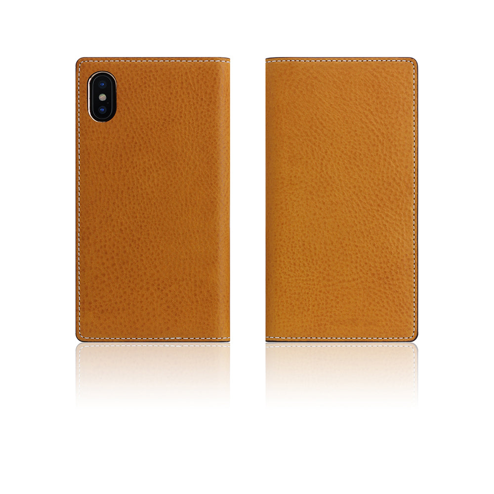 D6 Italian Minerva Box Leather Case for iPhone X / XS Tan