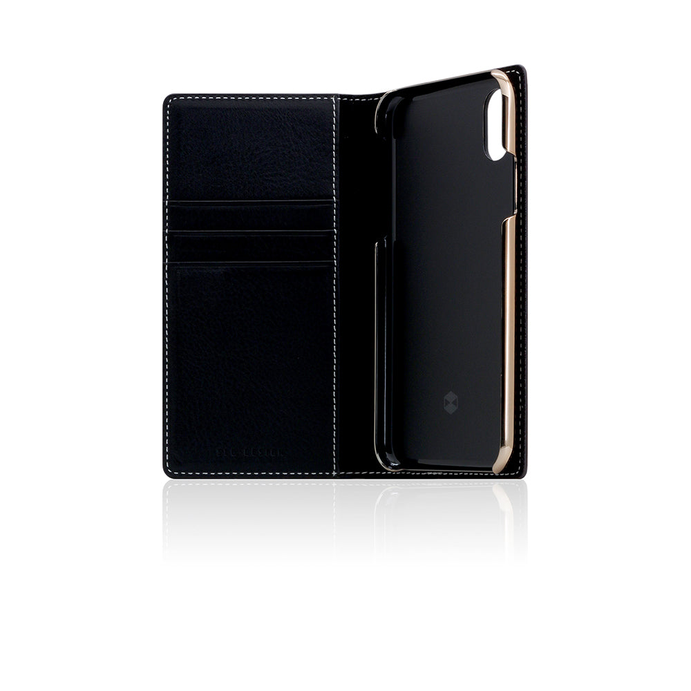 D6 Italian Minerva Box Leather Case for iPhone X / XS Black