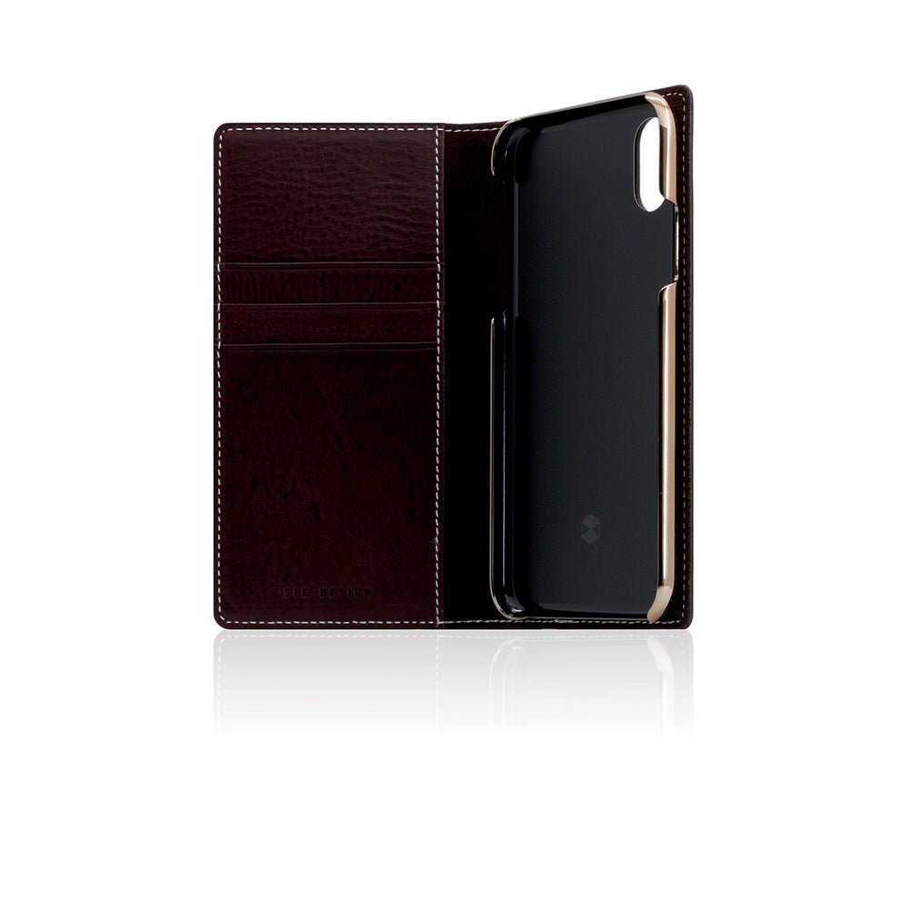 D6 Italian Minerva Box Leather Case for iPhone X / XS Brown