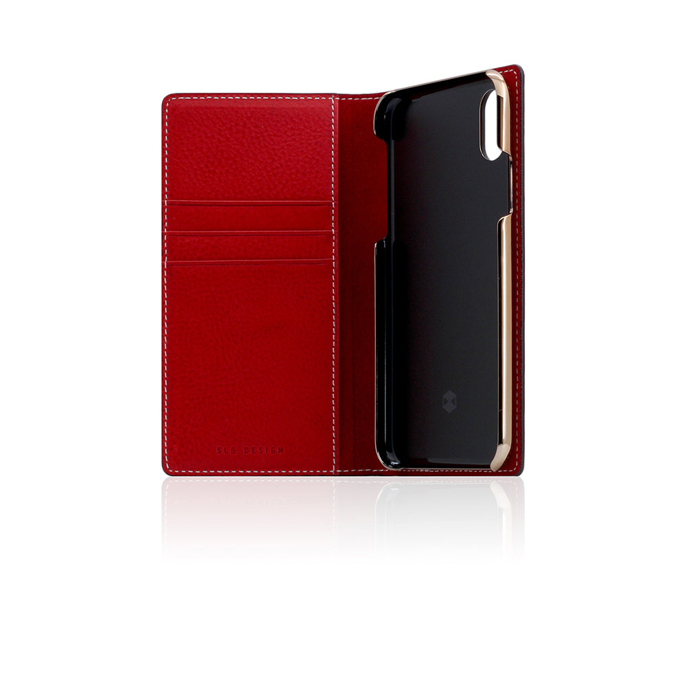 D6 Italian Minerva Box Leather Case for iPhone X / XS Red