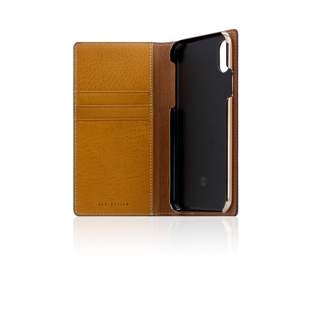 D6 Italian Minerva Box Leather Case for iPhone X / XS Tan