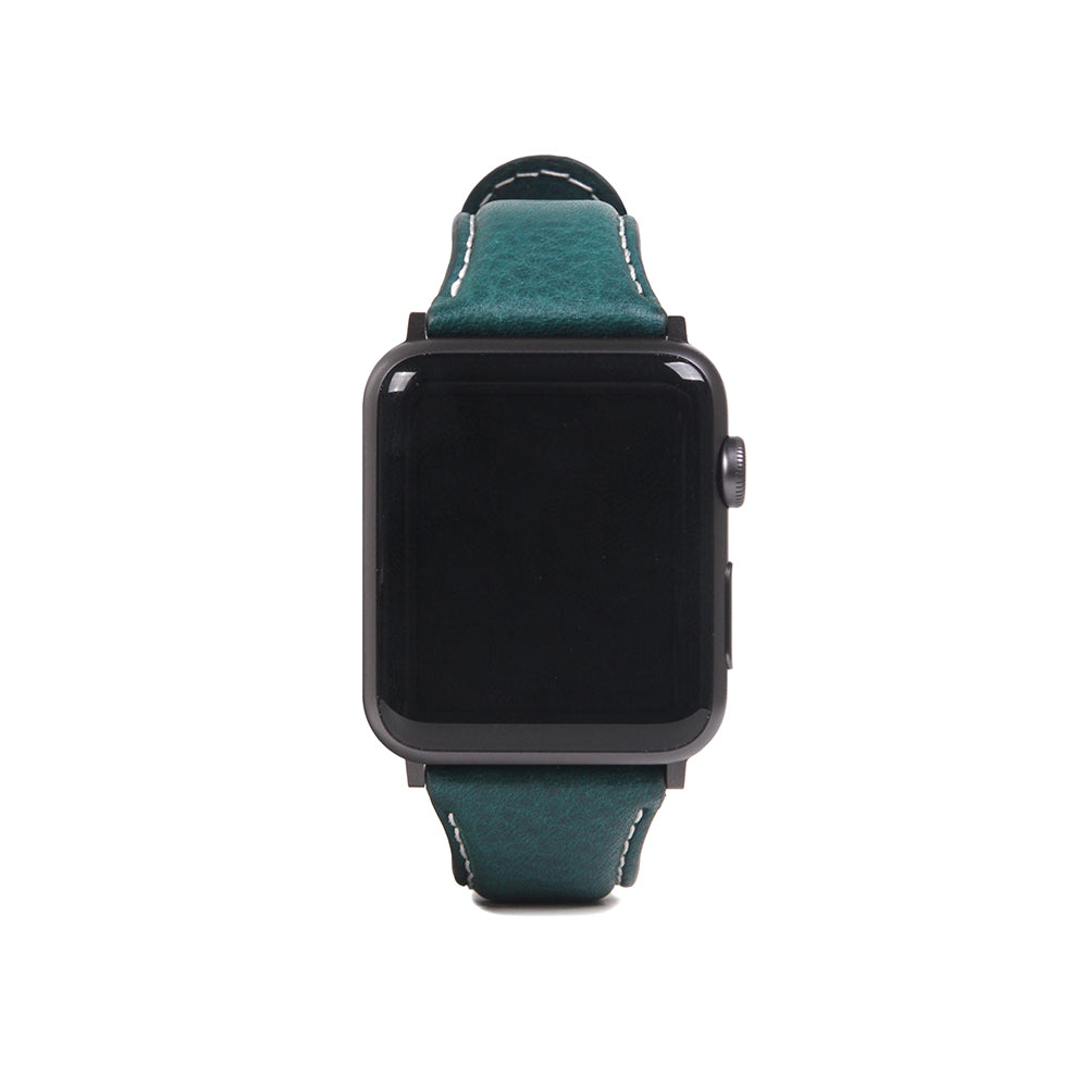 D6 Italian Minerva Box Leather Strap for Apple Watch SE / Series 1-9 38/40/41mm (Blue)