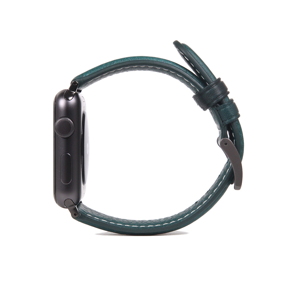 D6 Italian Minerva Box Leather Strap for Apple Watch SE, ULTRA 2, Series 1-9 42/44/45/49mm (Blue)