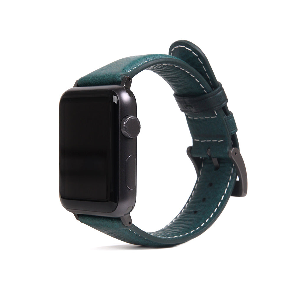 Navy Blue Swift Italian Calfskin Apple Watch Strap - Broad Street Bespoke