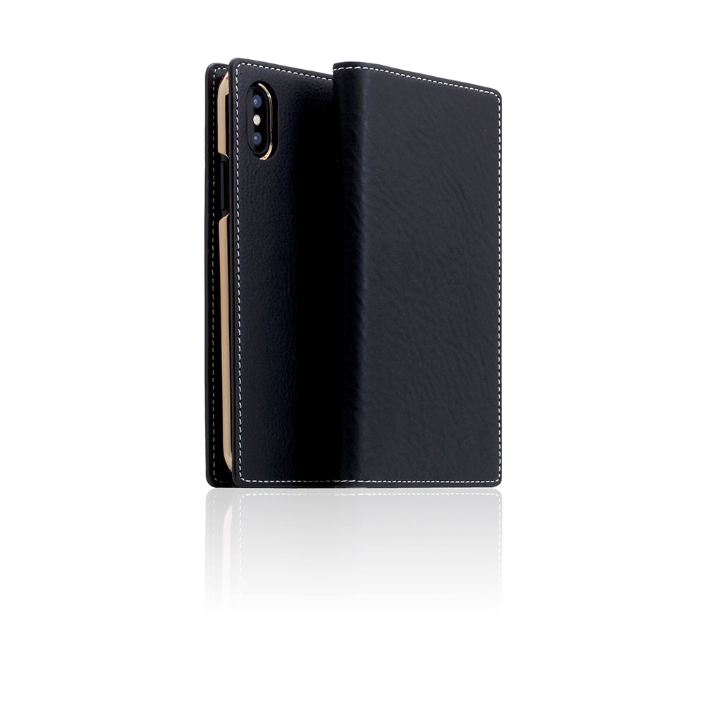 D6 Italian Minerva Box Leather Case for iPhone X / XS Black