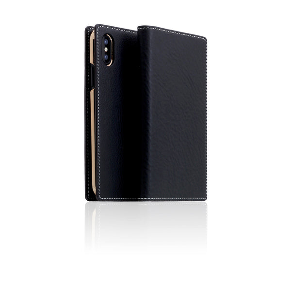 D6 Italian Minerva Box Leather Case for iPhone X / XS Black