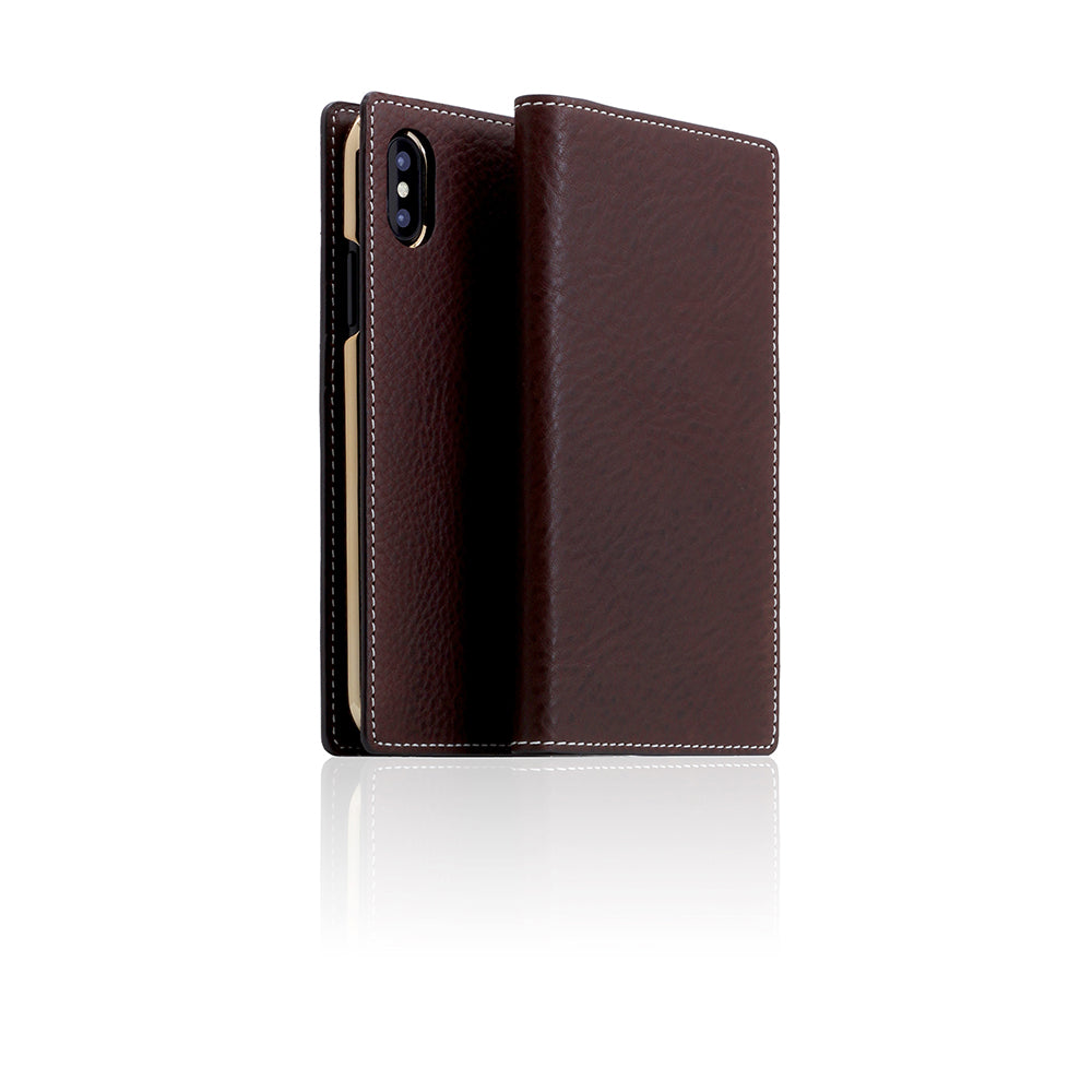 D6 Italian Minerva Box Leather Case for iPhone X / XS Brown