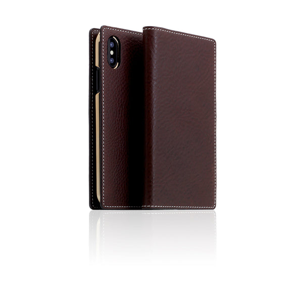 D6 Italian Minerva Box Leather Case for iPhone X / XS Brown
