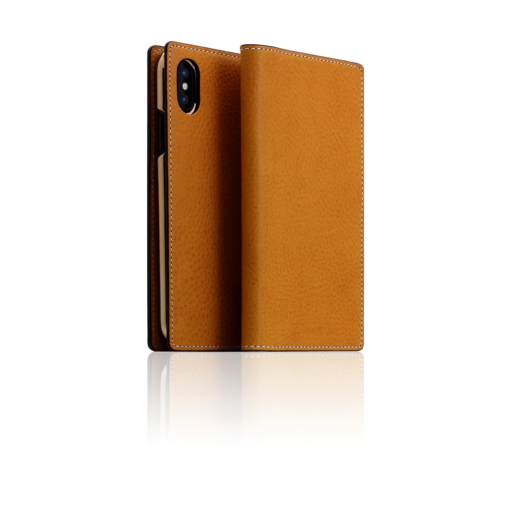 D6 Italian Minerva Box Leather Case for iPhone X / XS Tan