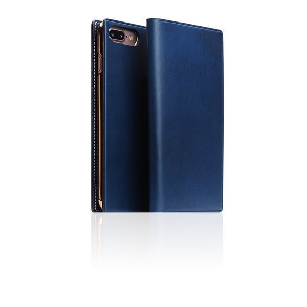 D7 Italian Buttero Leather Case for iPhone 8 Plus / 7 Plus Blue