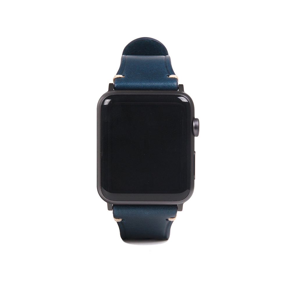 D7 Italian Buttero Leather Strap for Apple Watch SE, ULTRA 2, Series 1-9 42/44/45/49mm (Blue)