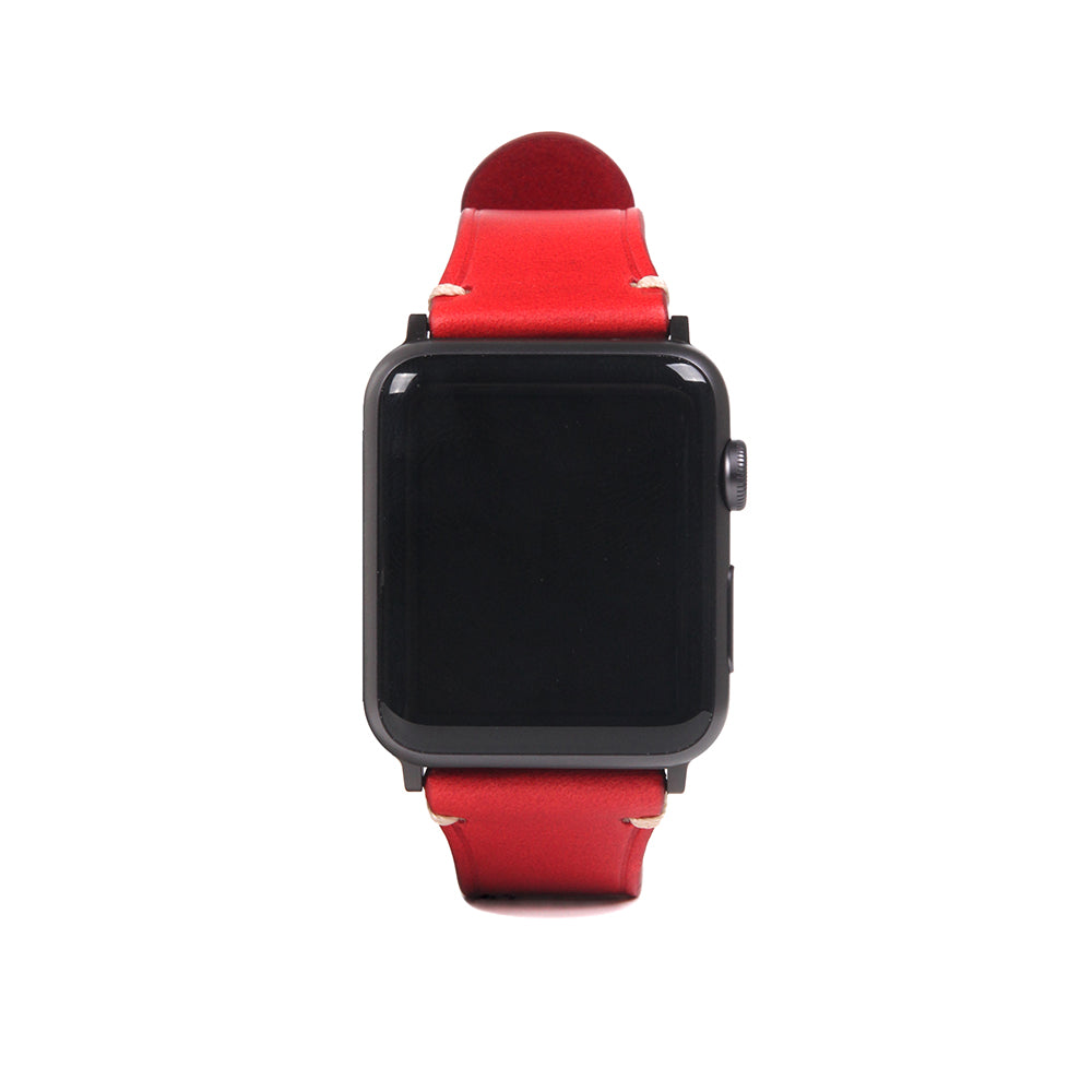 D7 Italian Buttero Leather Strap for Apple Watch SE / Series 1-9 38/40/41mm (Red)