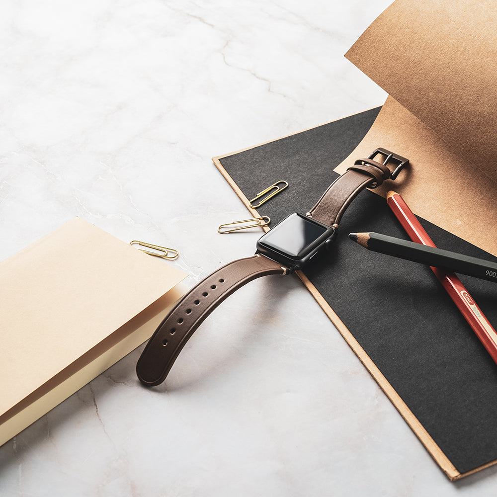 D7 Italian Buttero Leather Strap for Apple Watch SE, ULTRA 2, Series 1-9 42/44/45/49mm (Beige)