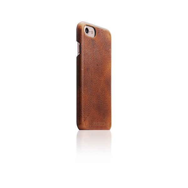 D7 Italian Wax Leather Back Case for iPhone 8 / 7 Brown