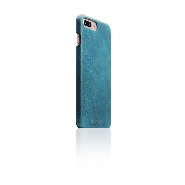 D7 Italian Wax Leather Back Case for iPhone 8 Plus / 7 Plus Blue