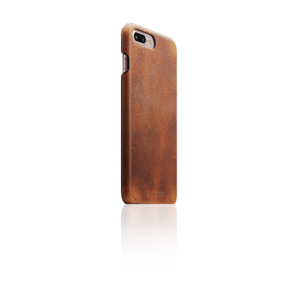D7 Italian Wax Leather Back Case for iPhone 8 Plus / 7 Plus Brown