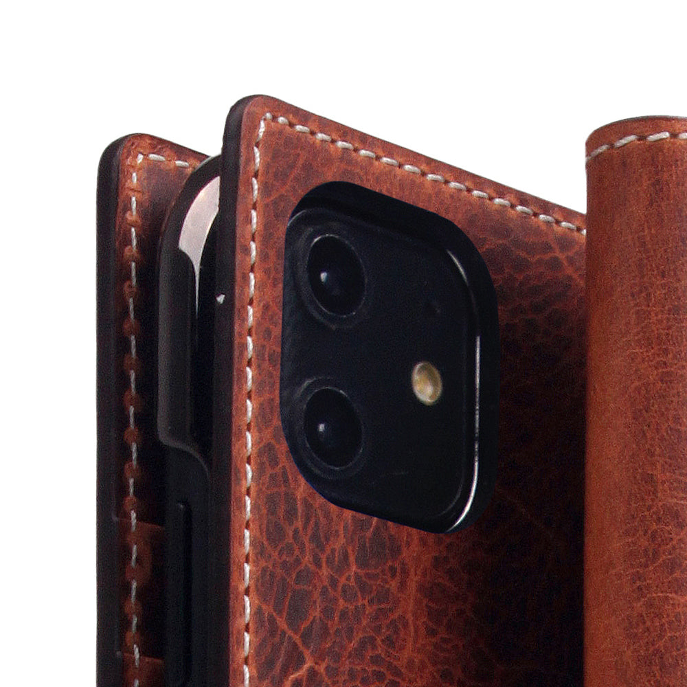 D7 Italian Wax Leather Case for iPhone 11 Brown