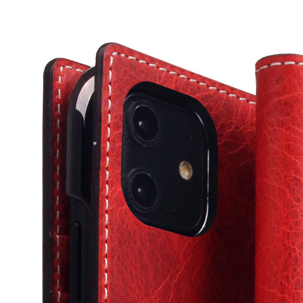 D7 Italian Wax Leather Case for iPhone 11 Red