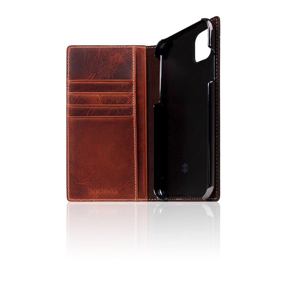 D7 Italian Wax Leather Case for iPhone 11 Brown