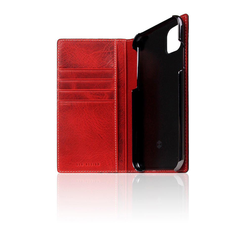 D7 Italian Wax Leather Case for iPhone 11 Red