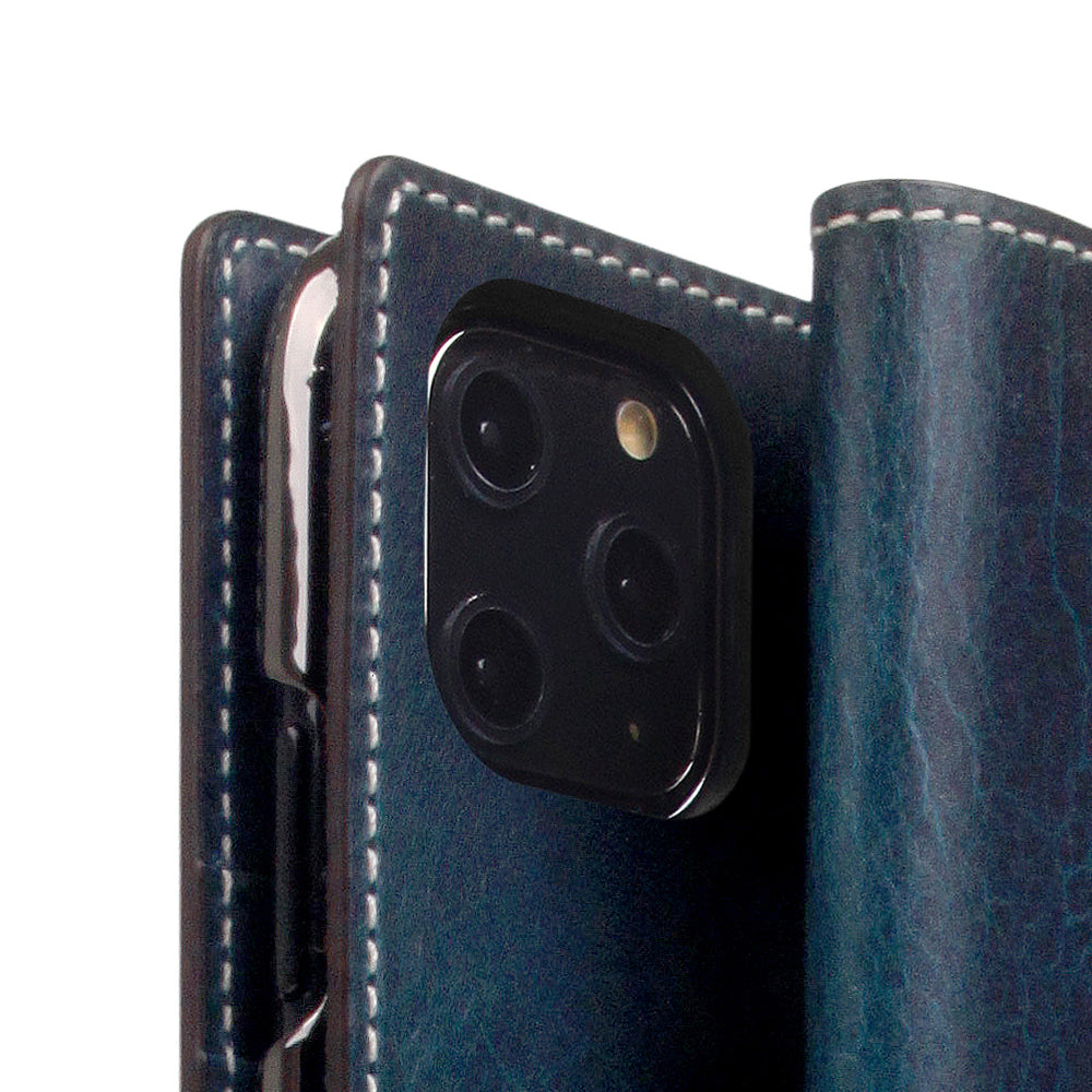 D7 Italian Wax Leather Case for iPhone 11 Pro Blue