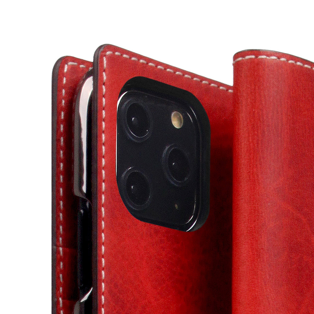 D7 Italian Wax Leather Case for iPhone 11 Pro Red